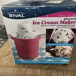 Rival Electric Ice Cream Maker Yogurt Sorbet #8804WPK Pink Quart New Open Box. Fixed Price $33.87.