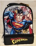 Superman School Insulated Dual Lunch Box Bag Thermos Snack Food Carry. Fixed Price $16.99.