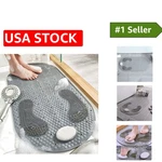 Deluxe 32 X16 Shower Mat With Antislip Design & Soothing Pumice Stone - Grey. Fixed Price $85.99.