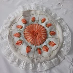 Handmade Floral Ribbon Embroidery Tortilla Warmer Holder Kitchen Tortillero. Fixed Price $12.00.