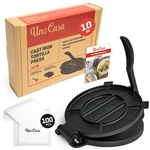 Uno Casa Cast Iron 10 Inch Tortilla Press Pre-seasoned Quesadilla, Roti And.... Fixed Price $68.44.