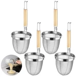 Stainless Steel Noodle Strainer 5.5X5.5 Inch Fine Mesh Wood Handle 4 Pcs. Fixed Price $44.91.