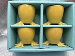 Bia Cordon Bleu Porcelain Chicken Feet Egg Cups, Set Of 4, Nib. Fixed Price $19.50.