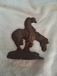Vitage Cast Iron Native American Horseback. Fixed Price $95.00.