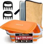 Bpa-free Xl Collapsible Bbq Prep Tub & Meat Resting Bag Kit Shredder Claws 3IN1. Fixed Price $47.99.