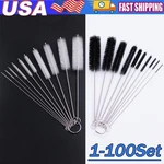 Nylon Straw Brush Cleaner Bottle Tube Pipe Small Long Cleaning 10PCS Set Usa Lot. Fixed Price $144.59.