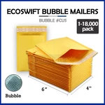 1-18000 #0000 "ecoswift" Small Kraft Bubble Mailer Padded Envelope Bag. Fixed Price $1468.99.