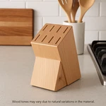 8-SLOT Knife Block Honey Oak Wood Holder Countertop Organizer Stand. Fixed Price $49.99.