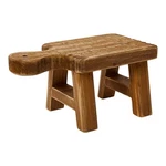 Creative Co-op Small Wood Pedestal With Handle Natural Square Rectangle. Fixed Price $51.78.