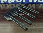 Tupperware Gadgets Kitchen Tools Hard Plastic Paddle Spatula Black Set Of 4 New. Fixed Price $11.99.