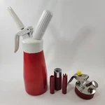 Vintage Isi .25L 1 Pint Red Dessert Cream Whipper Made Austria + Extras. Fixed Price $25.99.