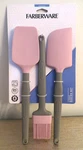 Farberware Set Of 3 Pink Silicone Baking Tools Spatula Scraper Basting Brush New. Fixed Price $11.99.