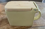 Zero Japan Bee House Premium Yellow Salt Box With Hinoki Lid. Fixed Price $40.00.