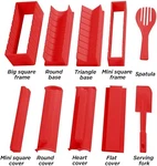 Meidong Sushi Making Kit Deluxe Edition Set 10 Pieces Plastic Tool - Red. Fixed Price $21.41.