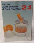 Vintage Suntone 2-IN-1 Juice Extractor & Food Processor Model NO:HH200.. Fixed Price $19.99.