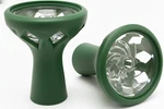 Silicone Hookah Bowl With Hurricane Crystal Glass Core (green) "free Shipping". Fixed Price $20.99.