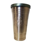 Starbucks Stainless Steel 16 Oz Cold Drink Tumbler Green Top, No Straw. Fixed Price $9.90.