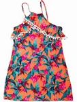 Womens Orange Pink Frangipani Birds Of Paradise Swim Suit Cover-up. Fixed Price $14.99.
