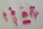 Lego Friends Hair Pink Bulk 10 Brushes Sunglasses Combs Soap Hearts Dress Up. Fixed Price $5.49.
