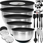 New Best Priority Chef Stainless Steel Mixing Bowls With Lids Set Metal Nesting. Fixed Price $61.90.
