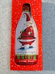 Pressed Wine Bottle Cheese Santa Serving Tray Tempered Glass Cutting Board New. Fixed Price $12.99.