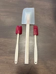 3 Williams Sonoma Spatula Wood Handles Silicone Scraper Kitchen Tool. Fixed Price $12.00.