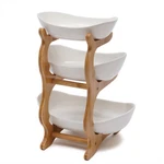 3-LAYER Fruit Tray Storage Rack Vegetables Snacks Plate Holder White New. Fixed Price $38.57.
