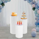 3X Cake Flower Stand Cylinder Pedestal F/ Party Wedding Home Display Decoration. Fixed Price $99.12.