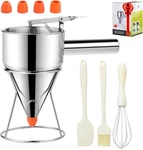 40OZ Pancake Batter Dispenser, Stainless Steel Funnel With Sili. Fixed Price $36.02.