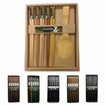 Japanbargain Brand 5 Pair Reusable Wooden Chopsticks Gift Box Set. Fixed Price $9.25.