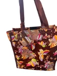 Butterfly Print Brown Tote Bag Zip Top Easy Wipe Clean Lunch Diaper Coin Purse. Fixed Price $11.84.