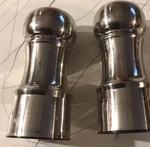 Trudeau Stainless Steel Salt & Pepper Shaker Set 4.5 Tall. Fixed Price $12.00.