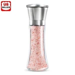 Premium Stainless Steel Salt And Pepper Grinder Shaker Mill Vintage Glass Bottle. Fixed Price $16.98.