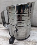 Norpro 3-CUP Stainless Steel Rotary Hand Crank Flour Sifter 5.5 Hx 4.4. Fixed Price $16.68.