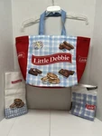 Mckee Bakery Little Debbie Gingham Apron Kitchen Towels Tote Bag Collectible Set. Fixed Price $36.95.