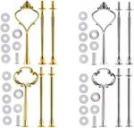 4 Sets Of 3 Tier Cake Plate Stand Handle Hardware, Fruit Food. Fixed Price $15.85.