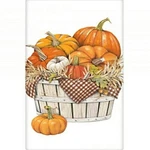 Mary Lake-thompson Pumpkin Basket Fall Harvest Flour Sack Kitchen Towel Bagged. Fixed Price $12.50.
