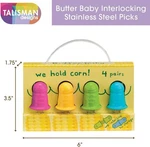 Talisman Designs Butter Baby Interlocking Stainless Steel Corn Picks, 8 Piece. Fixed Price $12.99.