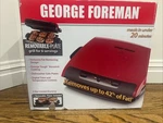 New George Foreman Lean Mean Fat Machine Electric Grill GRP95R Removable Plates. Fixed Price $99.99.