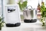 Sagaform Cook Read Trivet Stand Tablet Black Silicone W/ Gift Box Bow Tag. Fixed Price $24.99.