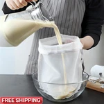 Fine Mesh Fabric Strainer Filter Bag Nut Milk Reusable Cheese Cloth Kitchen. Fixed Price $5.69.