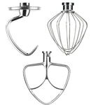 Kitchenaid KSM150PSBU1 Mixer Hook Beater Whip Stainless Steel Set. Fixed Price $50.14.