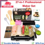 Sushi Making Kit 27-IN-1 Professional Maker Set W Bazooka Roller Nigiri & Musubi. Fixed Price $37.07.