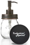 12OZ Mason Jar Soap Dispenser - Cute & Compact Oil Rubbed Bronze W/vine Design. Fixed Price $17.00.
