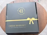 Bambusi Bamboo Cheese Board & Cutlery Set W/ Slide Out Drawer 4 Stainless Knives. Fixed Price $15.95.