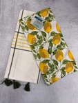 Set Of Lemon / Plaid Kitchen Towels 19" X 27" Home Decor 100% Cotton. Fixed Price $13.99.
