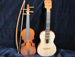 Handmade Wooden Violin & Guitar Music Instrument Decorative Purposes Only. Fixed Price $34.86.