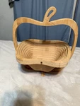 Bonnie & Pop Collapsible Wooden Apple Shape Fruit Basket, TRIVET-A2. Fixed Price $10.00.