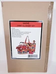 Sachi Insulated Carry All Picnic Basket Set Red Plaid Matching Totes New. Fixed Price $34.99.