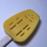 Vintage Creuset Jumbo Slotted Silicone Spatula Scoop Spoon Wooden Handle. Fixed Price $14.99.